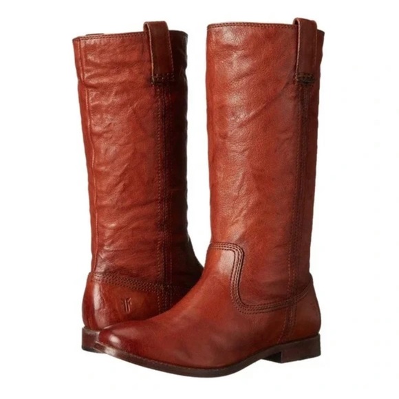 Frye Shoes - Frye Anna Mid Pull On Leather Slouch Boot